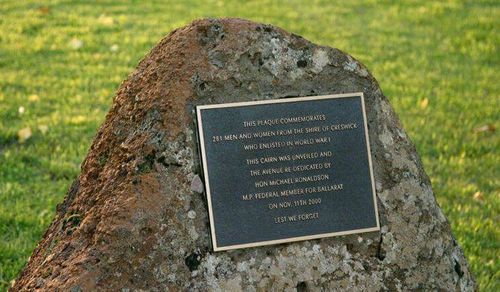 Avenue of Honour 4 Plaque - Business + Tourism Creswick